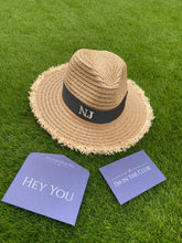 Load image into Gallery viewer, Fedora fringe Straw Sun hat
