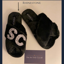 Load image into Gallery viewer, Faux Fur Crossover personalised slippers
