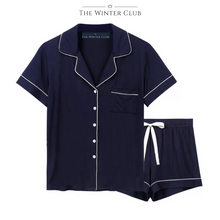 Load image into Gallery viewer, Cotton Shorty Pyjamas - Navy
