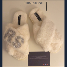 Load image into Gallery viewer, Faux Fur Crossover personalised slippers
