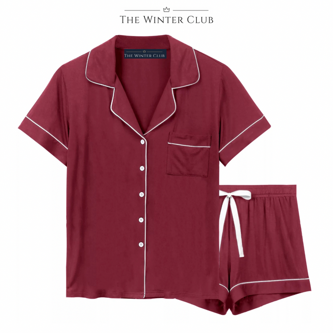 Cotton Shorty Pyjamas - Red