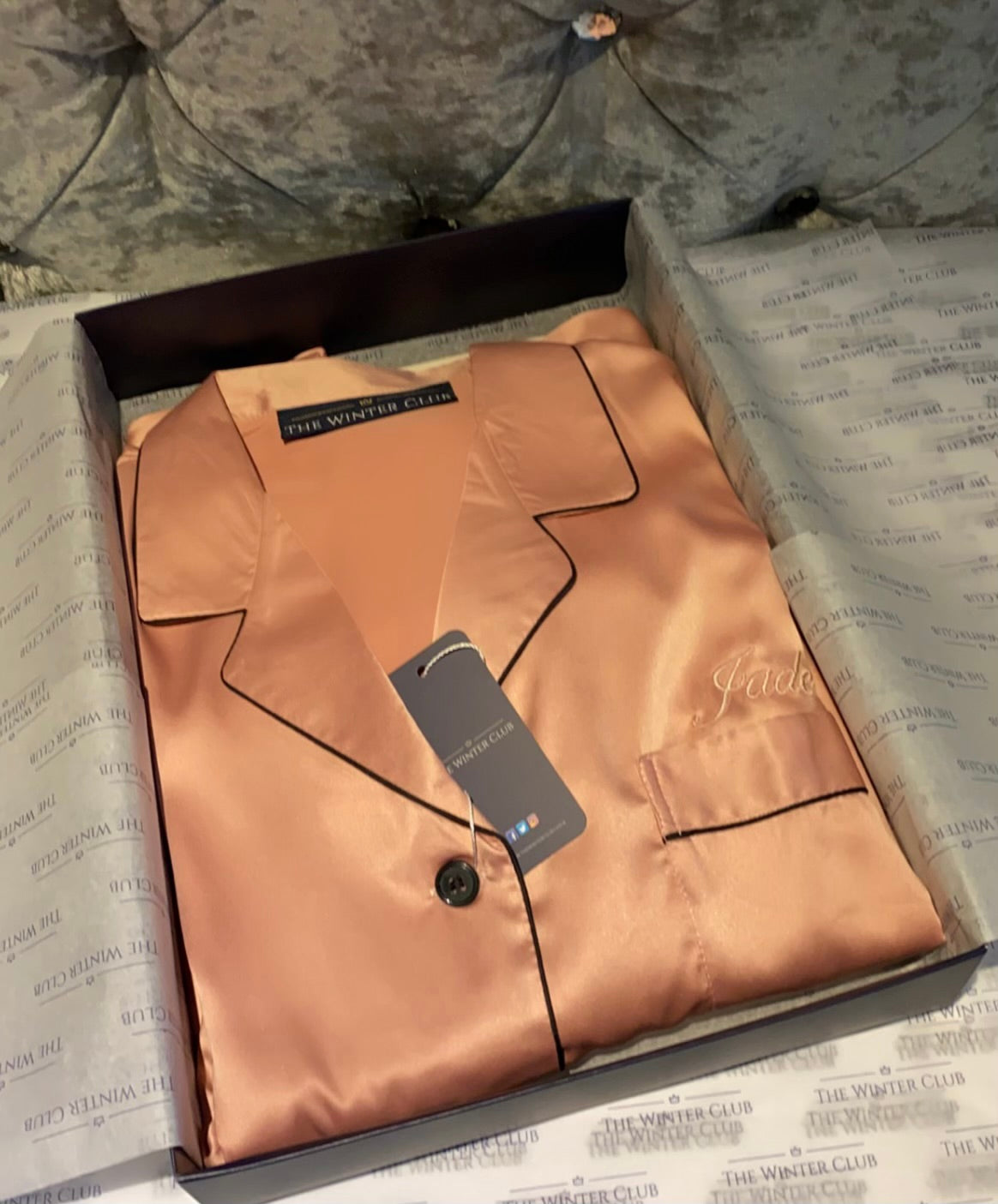 Long Sleeved Shorty Satin Pjs - Rose