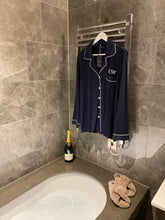 Load image into Gallery viewer, Long Cotton Pyjamas - Navy
