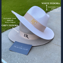 Load image into Gallery viewer, Fedora Straw Sun hat
