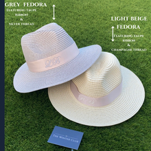 Load image into Gallery viewer, Fedora Straw Sun hat
