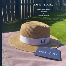 Load image into Gallery viewer, Fedora Straw Sun hat
