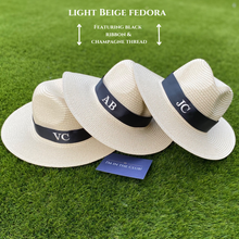 Load image into Gallery viewer, Fedora Straw Sun hat
