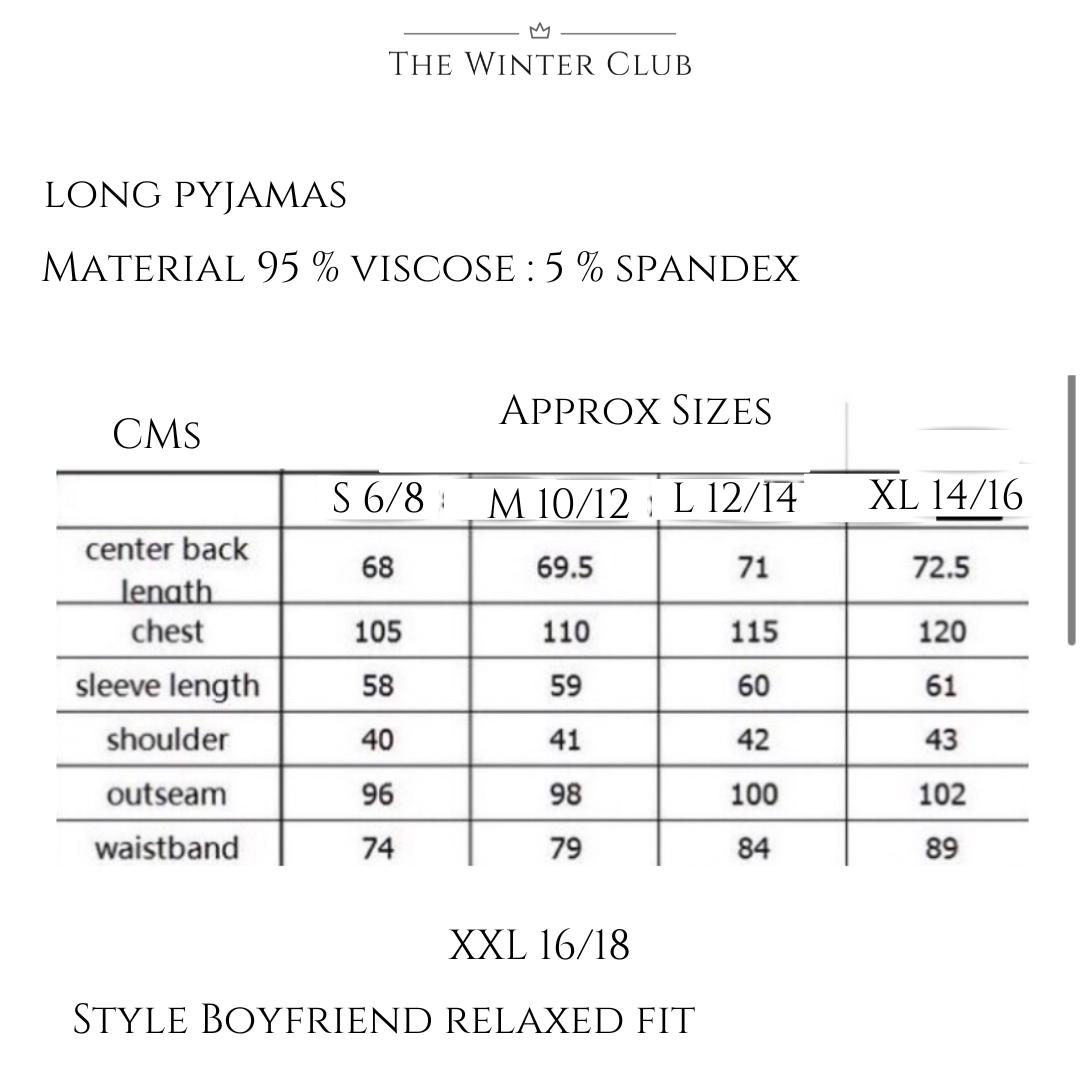 Long Cotton Pyjamas - Red