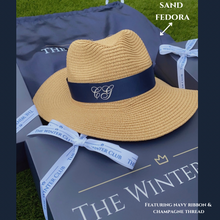 Load image into Gallery viewer, Fedora Straw Sun hat
