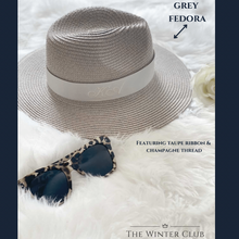 Load image into Gallery viewer, Fedora Straw Sun hat
