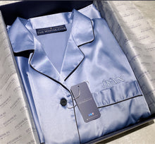 Load image into Gallery viewer, Long Satin Pyjamas - Sky Blue
