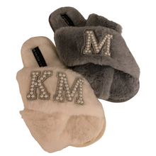 Load image into Gallery viewer, Faux Fur Crossover personalised slippers
