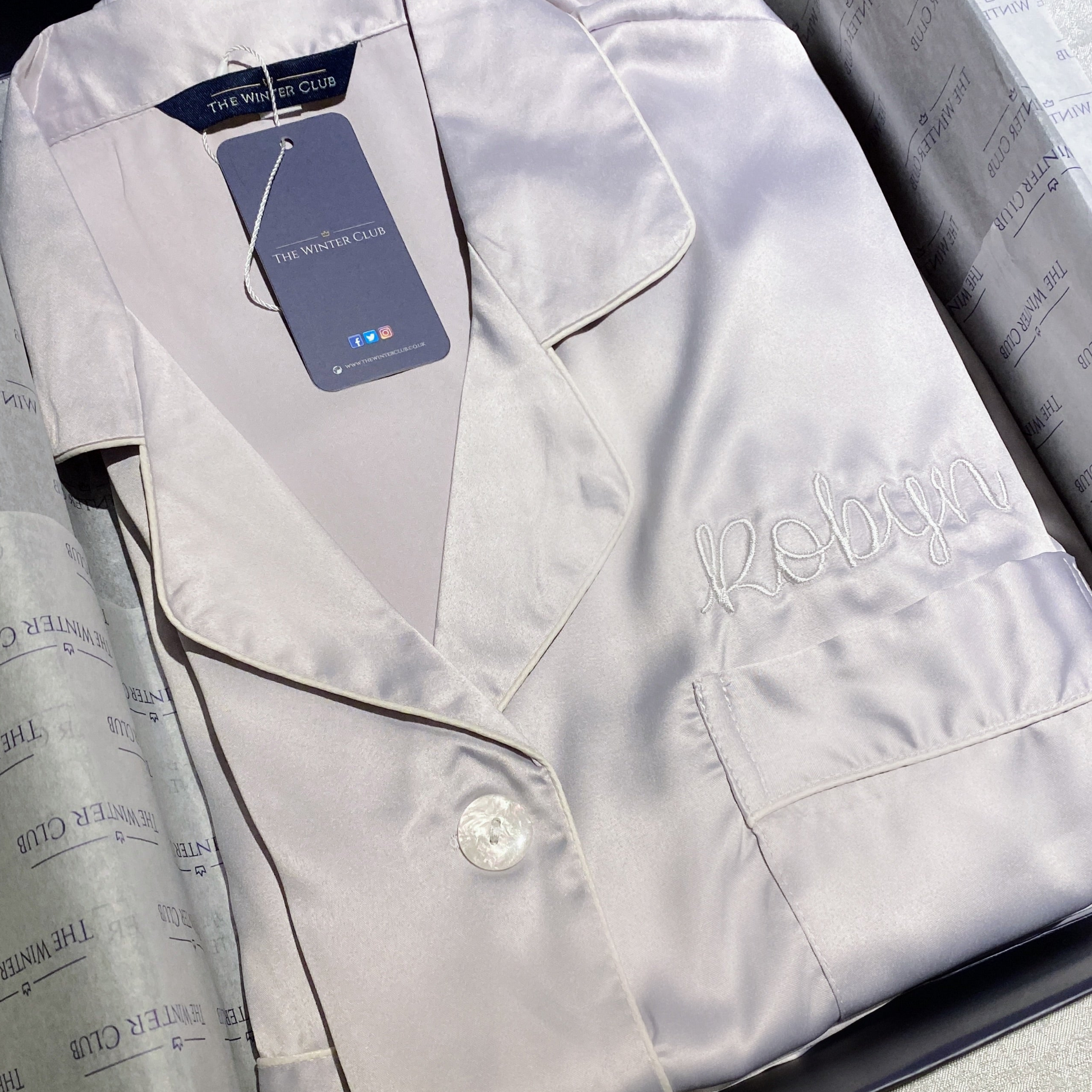 Satin Shorty Pyjamas - Silver