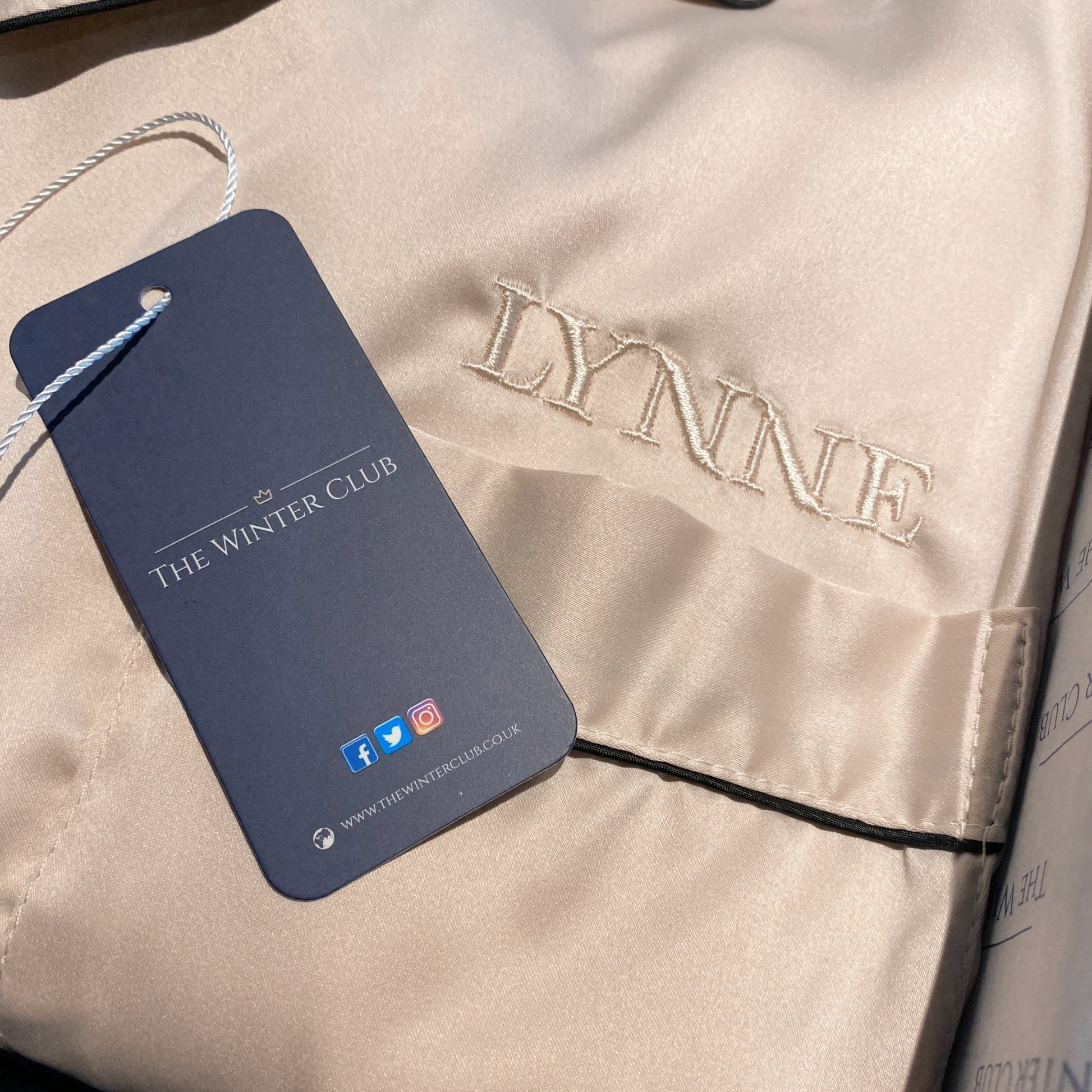 Long Sleeved Shorty Satin Pjs - Champagne