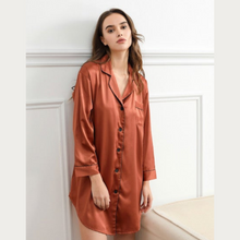 Load image into Gallery viewer, Satin Night Shirt - Copper
