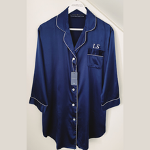 Load image into Gallery viewer, Satin Night Shirt - Navy
